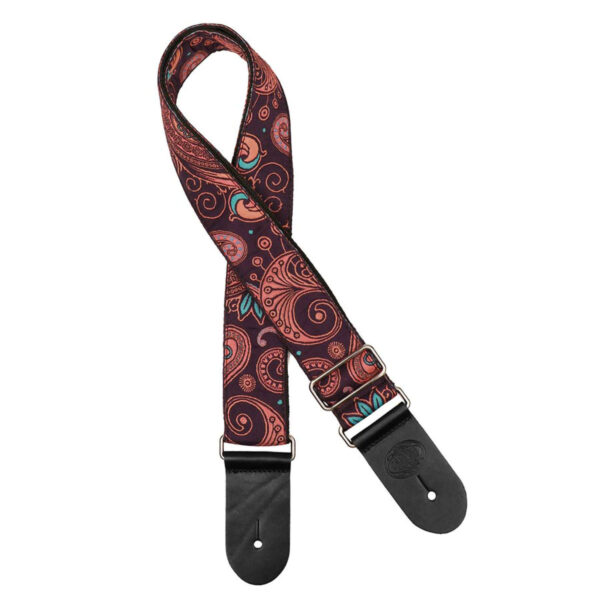 Gaucho Traditional Series 2 Jacquard Weave Guitar Strap - Purple/Orange/Blue