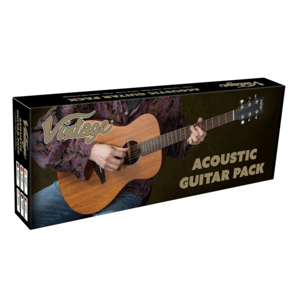 Vintage V300 Acoustic Guitar Pack - Natural - Box