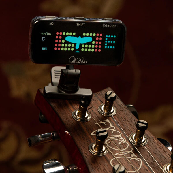 PRS Rechargeable Clip-On Headstock Tuner - On Guitar