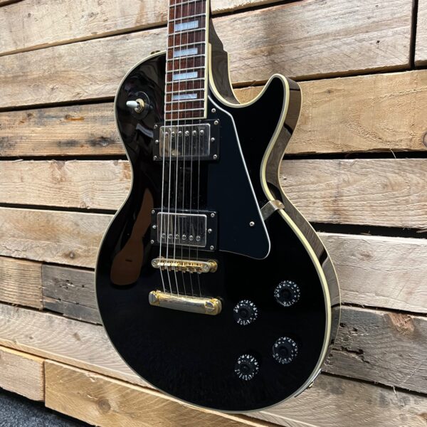 Epiphone Les Paul Custom Korean 1989 with Upgrades (Pre-Owned) - Ebony - Angle 2